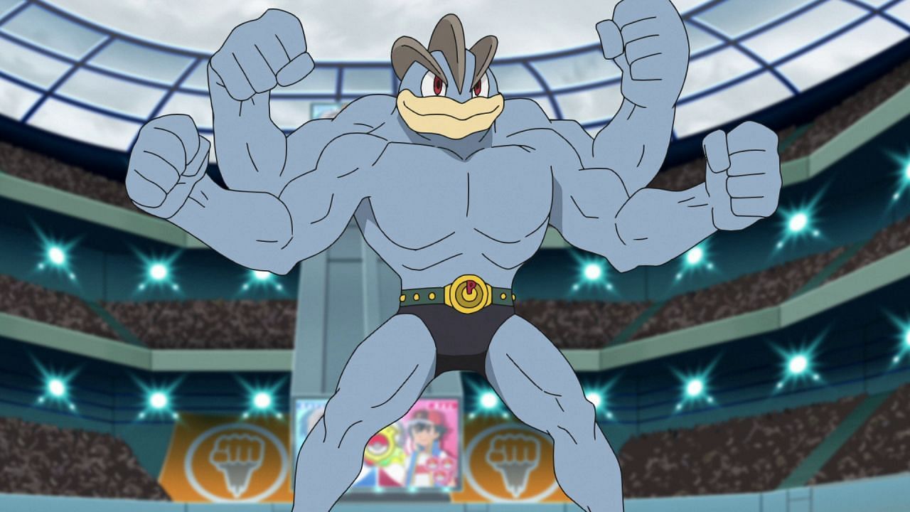 Machamp as it appears in the anime (Image via The Pokemon Company)