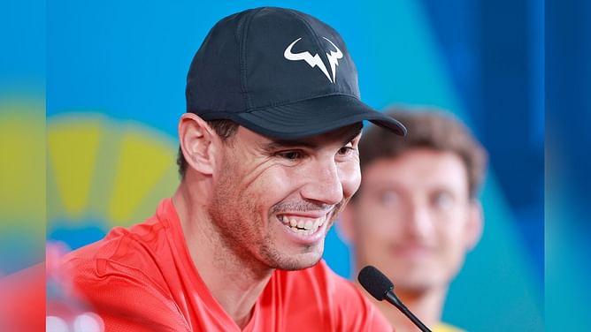 "1st event without the baby, I lost 1st round; 2nd event, I was out of group stage" - Rafael Nadal jokes about adapting to life on tour as a father