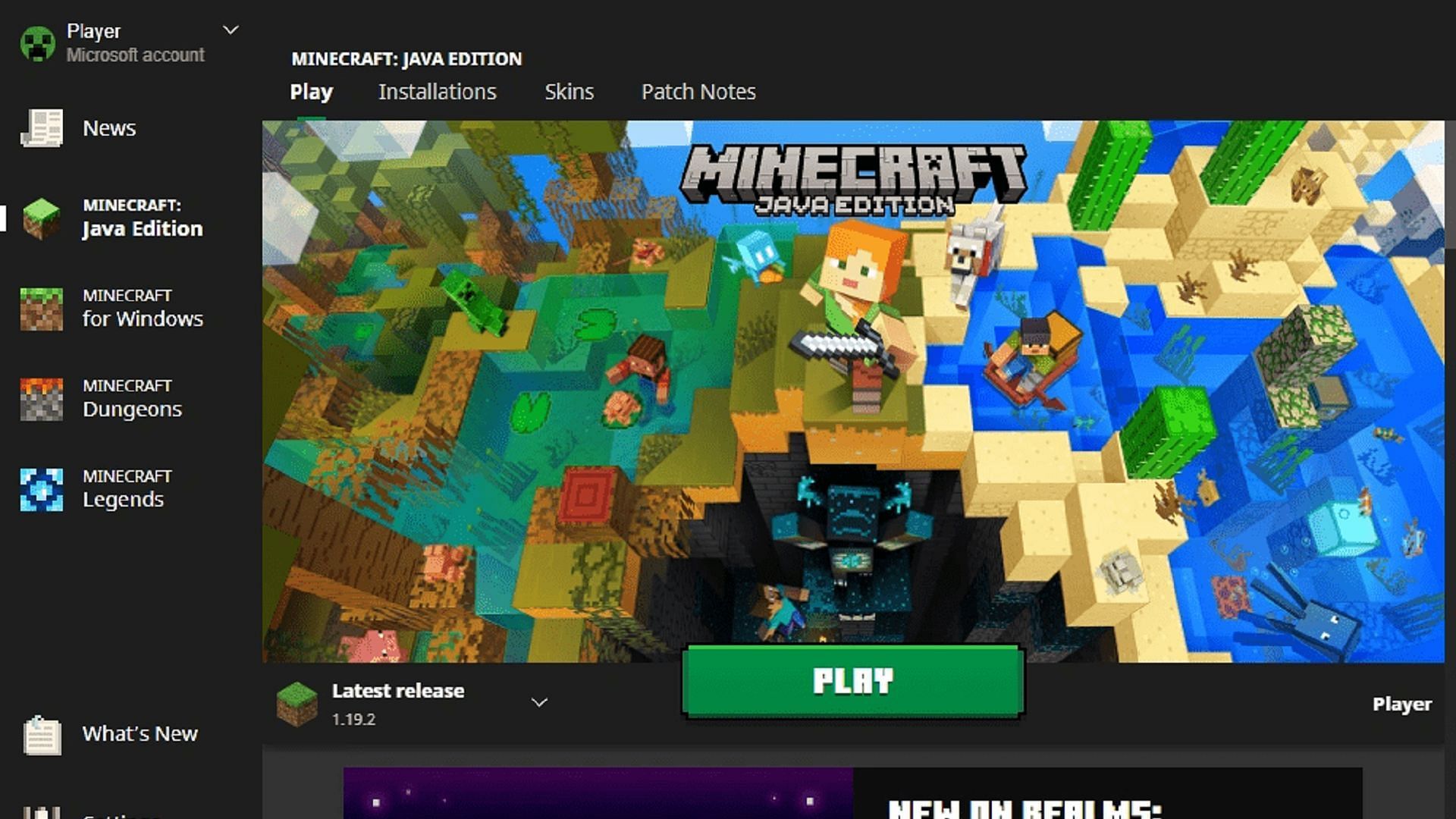 The game's launcher keeps both Java and Bedrock Edition up to date by default (Image via Mojang)
