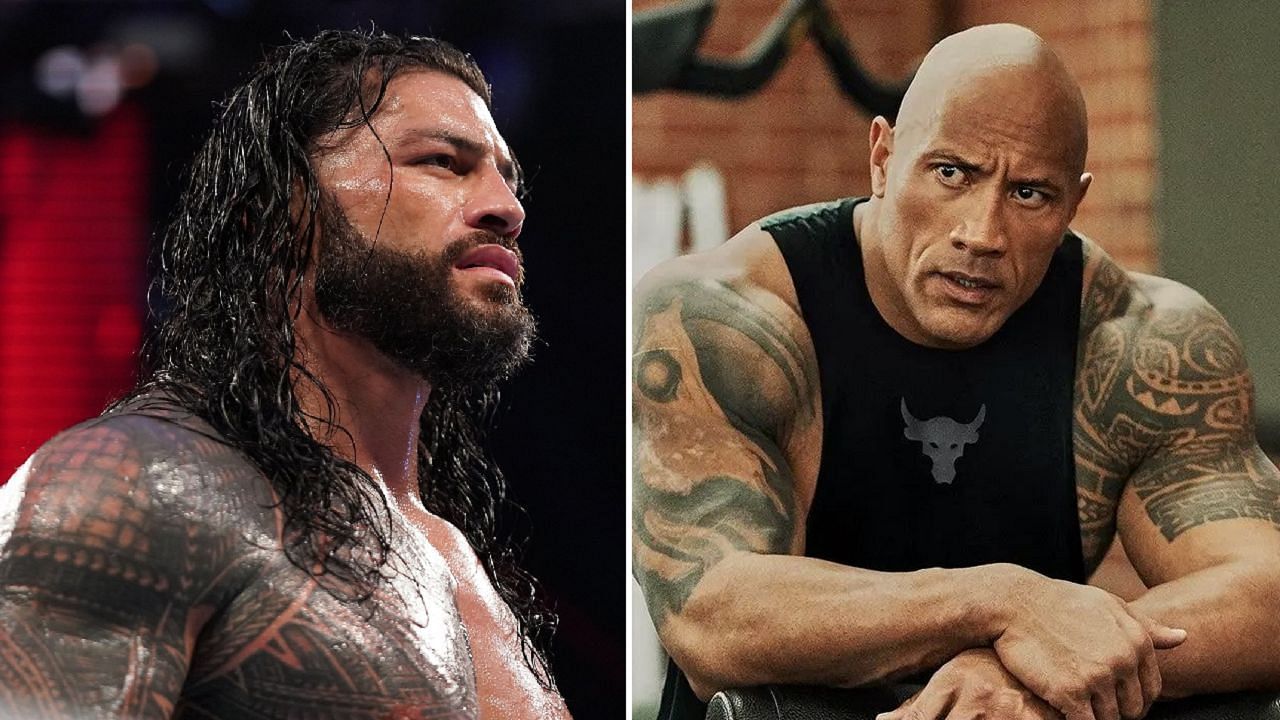 Roman Reigns (left); The Rock (right)