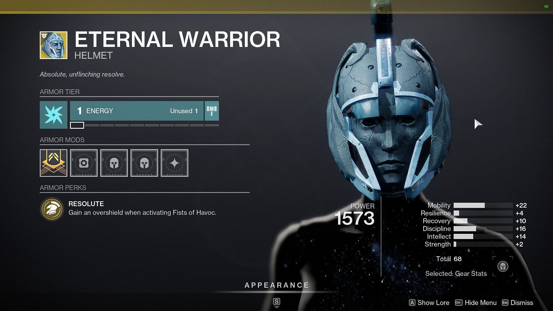 Eternal Warrior is for sale this week at Xur (Image via Destiny 2)