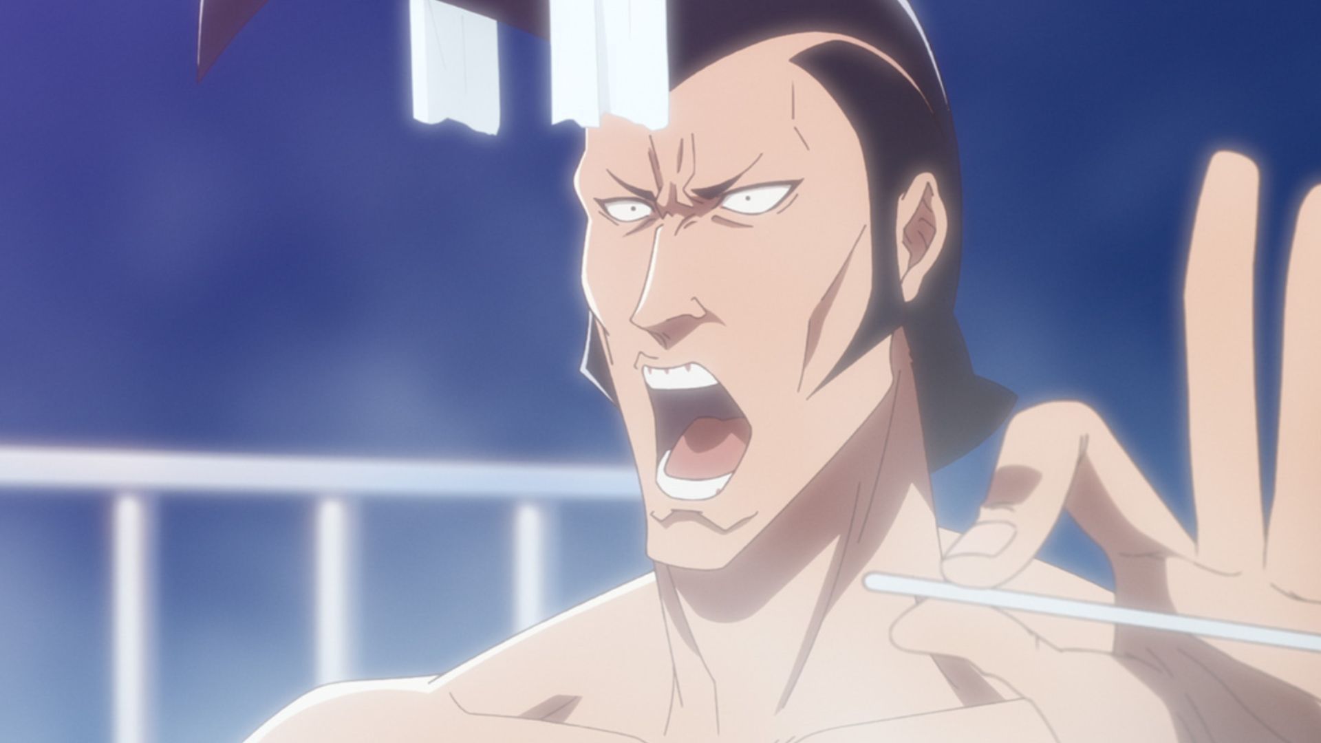 Universo Bleach - Kenpachi depois de ver a Unohana: Valeu, falou!