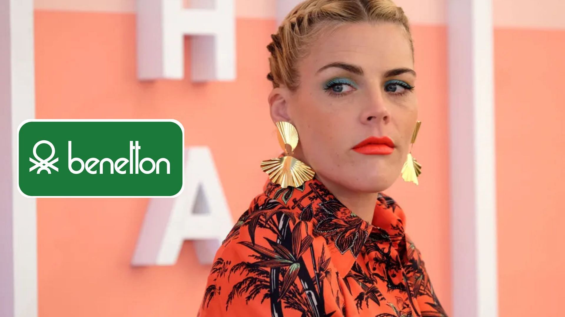 Benetton called out by Busy Philipps for poor ad campaign choice (Image via Getty/Sarah Morris and Twitter/@theirLIEStruth)