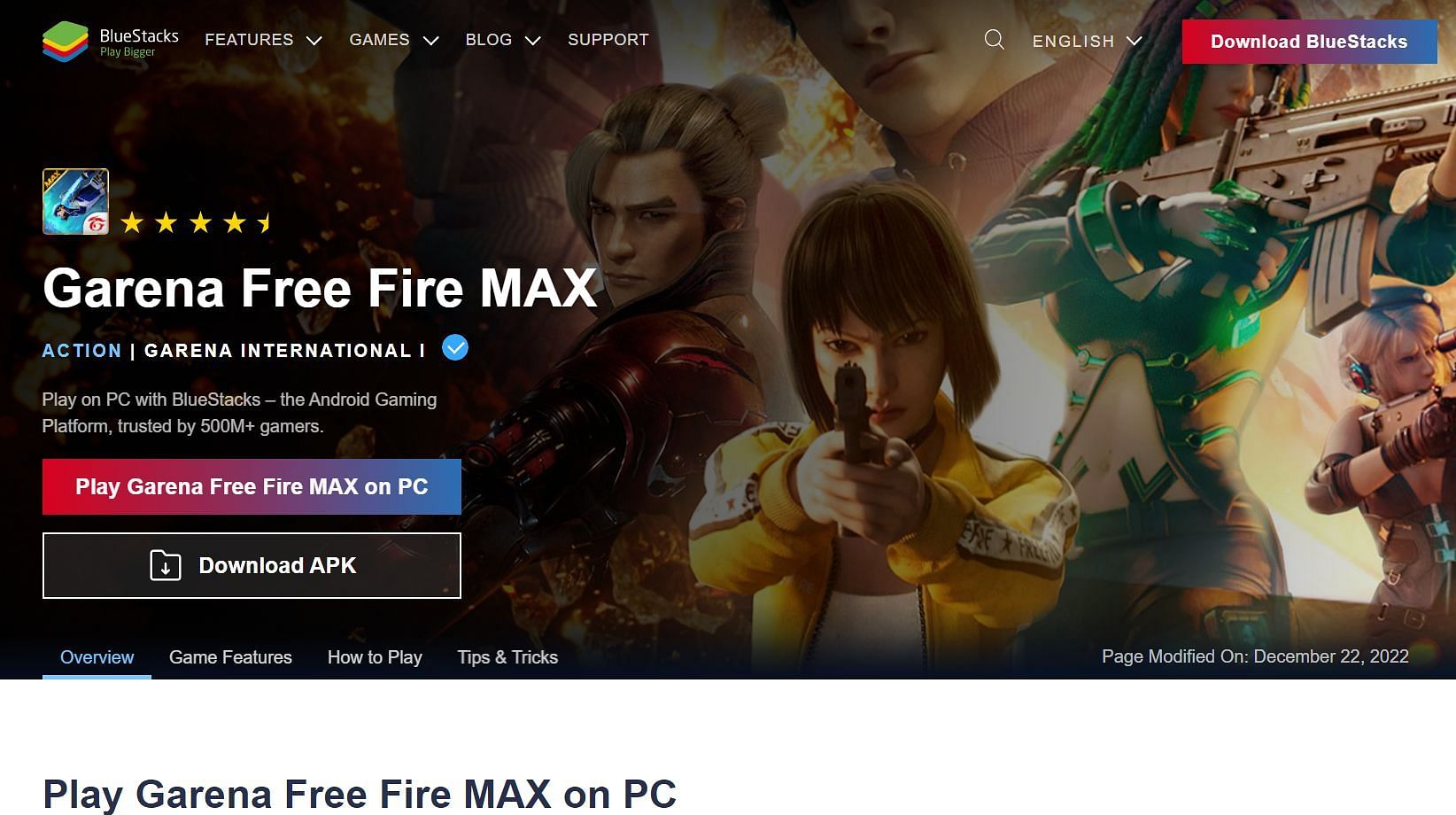 Play Garena Free Fire MAX on PC With BlueStacks