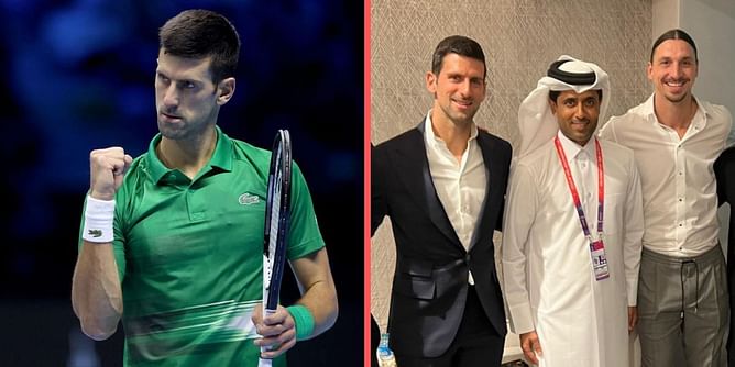 Novak Djokovic joins Zlatan Ibrahimovic and Paul Pogba in attendance at FIFA World Cup final between Argentina and France