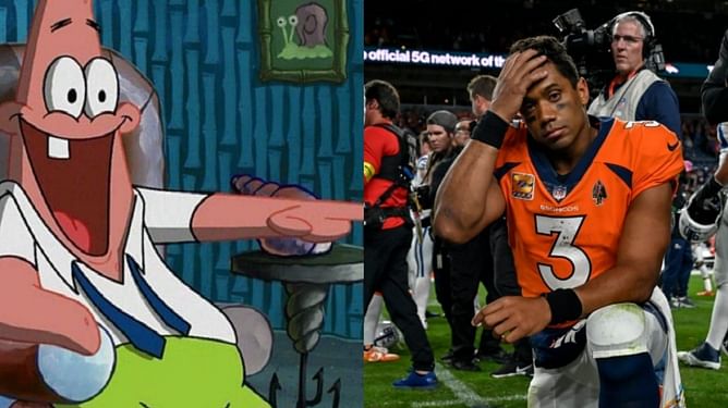 "That's not what he wanted to cook" - Patrick from SpongeBob SquarePants brutally trolls Russell Wilson over INT against Rams