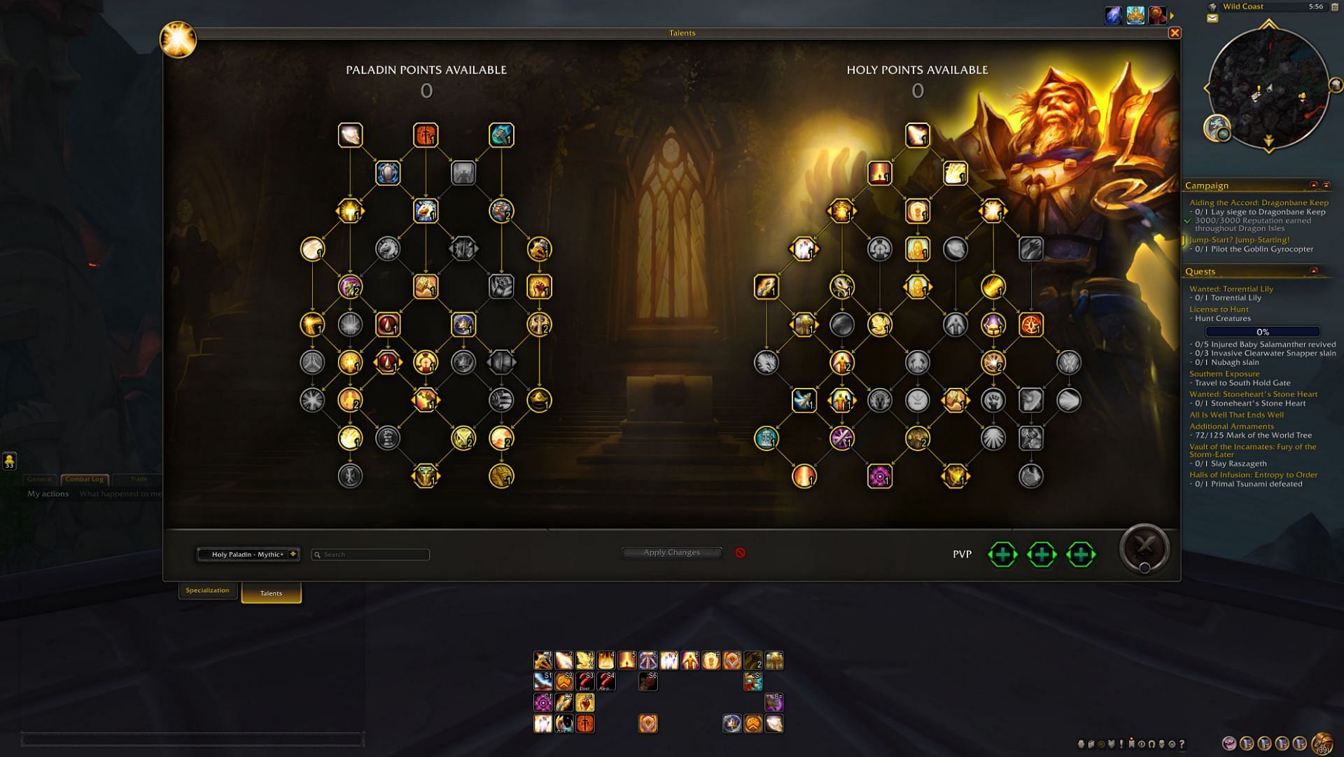 Here&#039;s a Mythic+ loadout for Holy Paladin in World of Warcraft: Dragonflight (Image via Blizzard Entertainment)