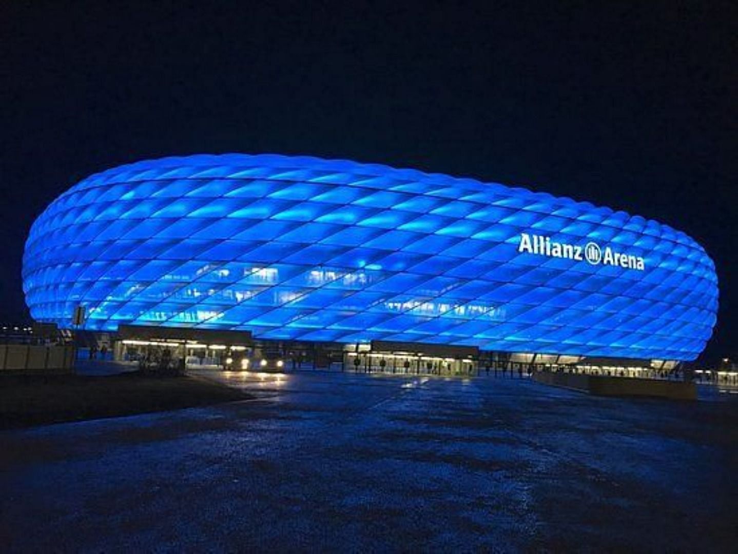 The Allianz Arena is famous for its exterior that can be lit up wonderfully.