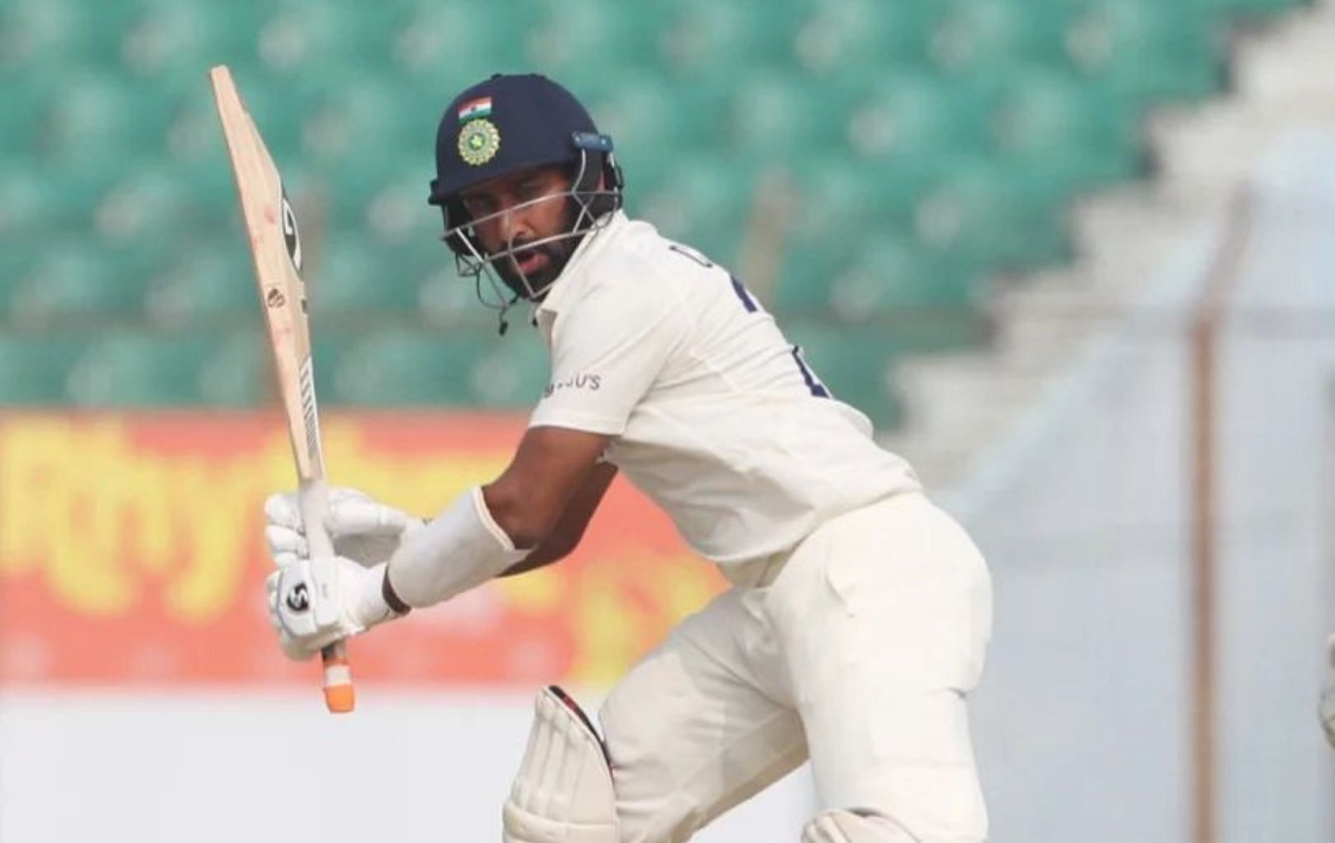Cheteshwar Pujara in action. (Pic: Twitter)