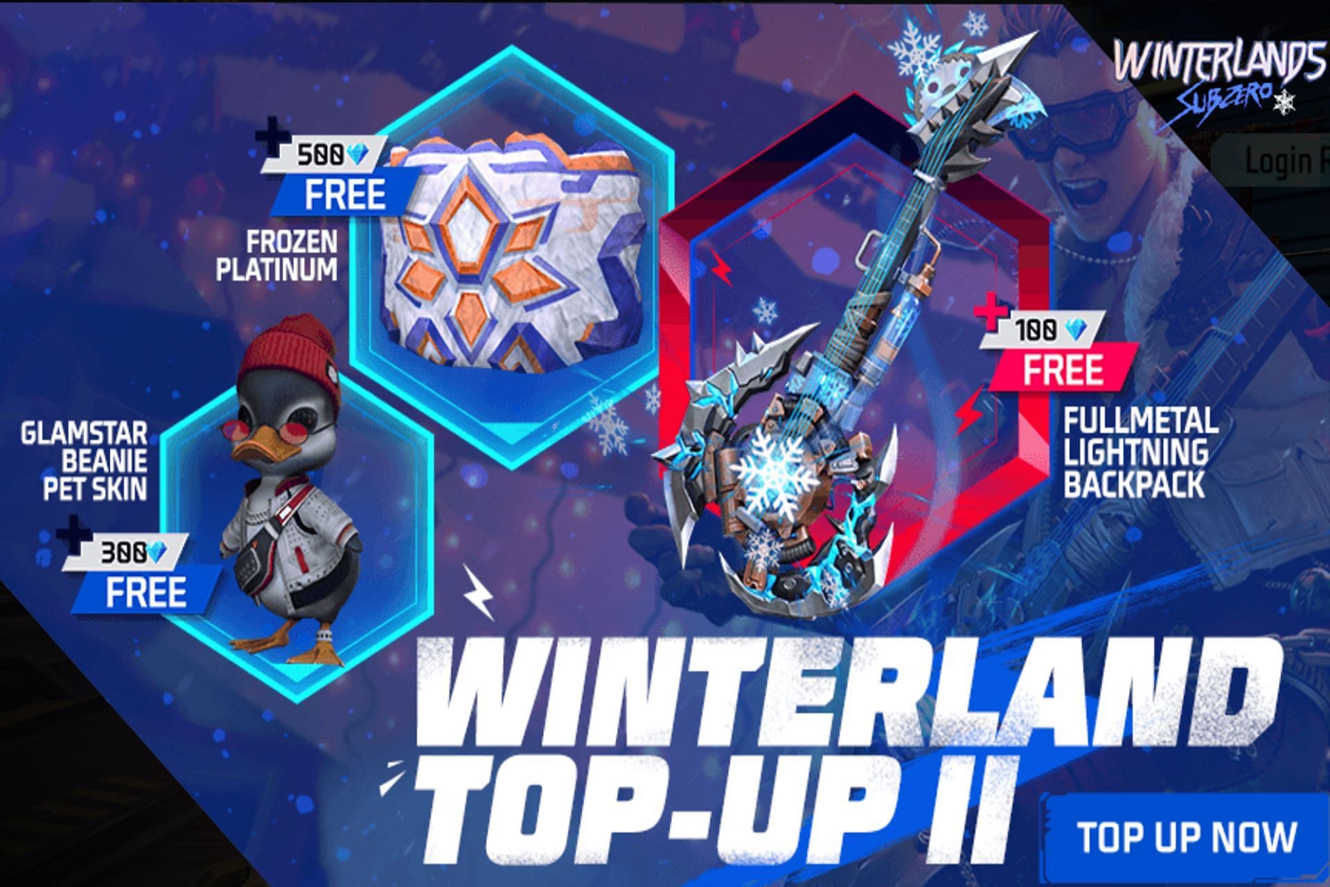 New Winterland Top-Up II is now available  (Image via Garena)