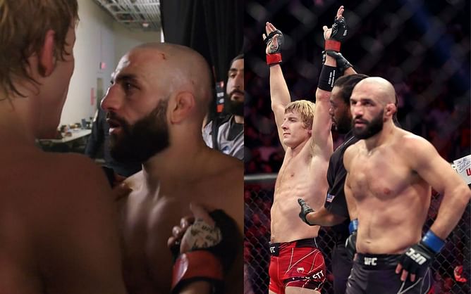 Watch: Jared Gordon tells Paddy Pimblett he thought he beat 'The Baddy' during backstage interaction at UFC 282