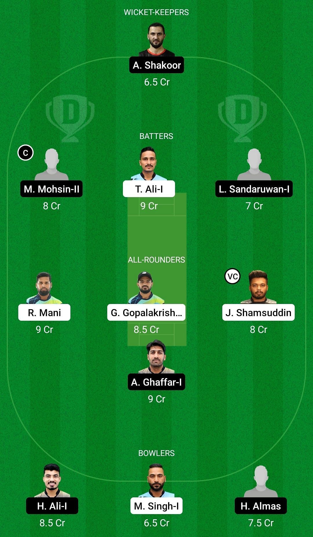 COL vs SVD Dream11 Prediction Team, Grand League