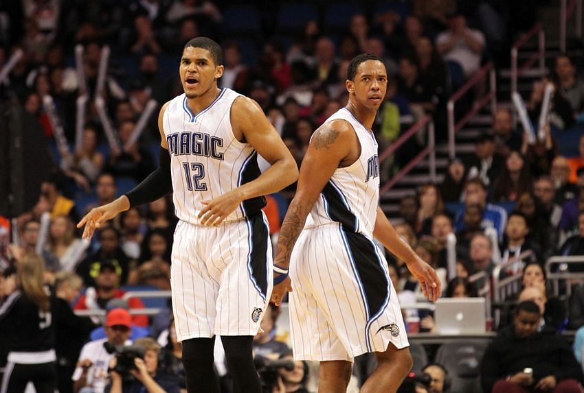Tobias Harris and Channing Frye as teammates with the Orlando Magic in 2015