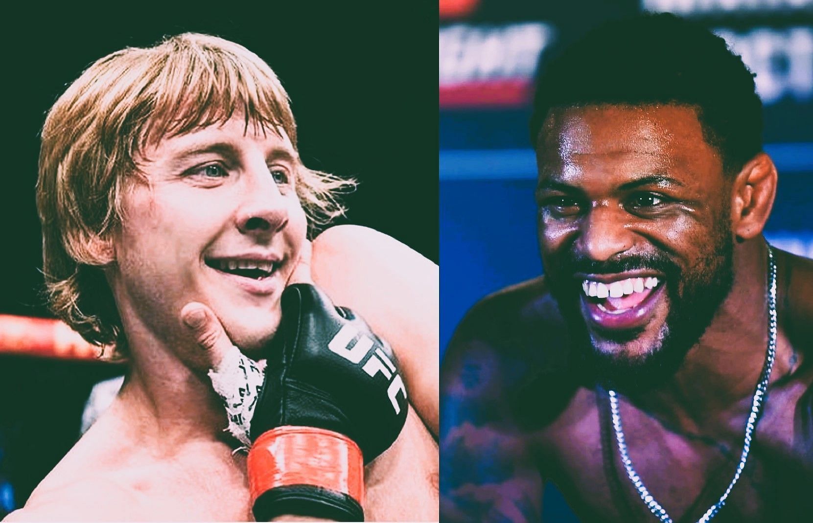 Paddy Pimblett (left) & Michael Johnson (right) [Images via @theufcbaddy & @menacefight on Instagram]