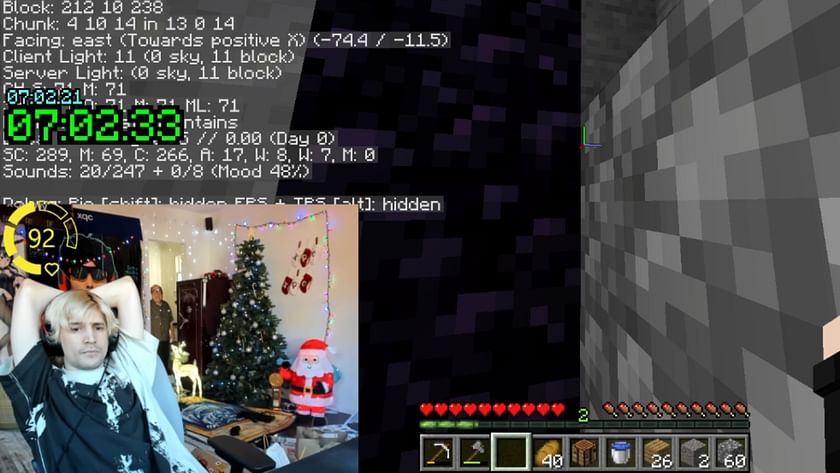 xQc beats Forsen's Minecraft speedrun record (20:05) : r/LivestreamFail