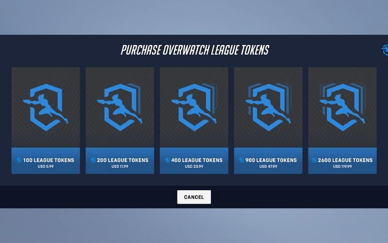 overwatch earn league tokens
