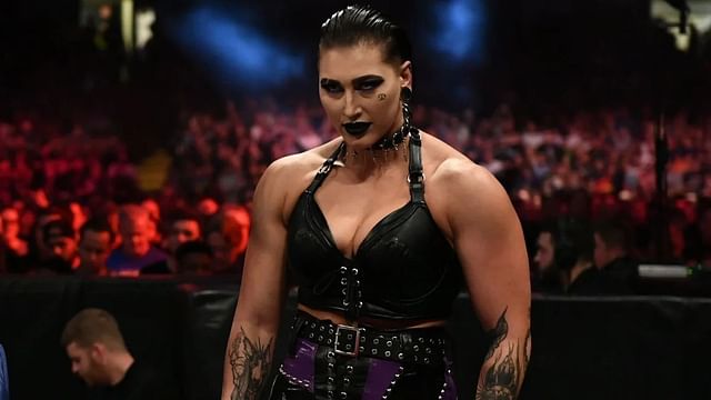 Which male star did Rhea Ripley defeat on WWE RAW?