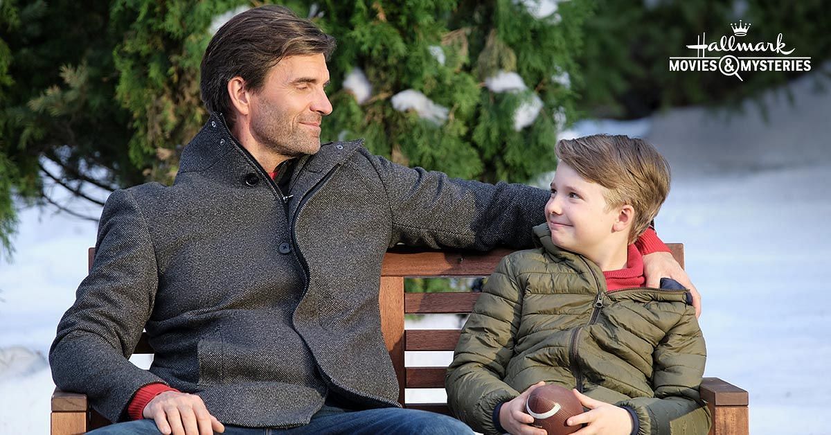 Lucas Bryant (left) and Brady Droulis (right) in Five More Minutes: Moments Like These. (image via Twitter/@hallmarkmovie)