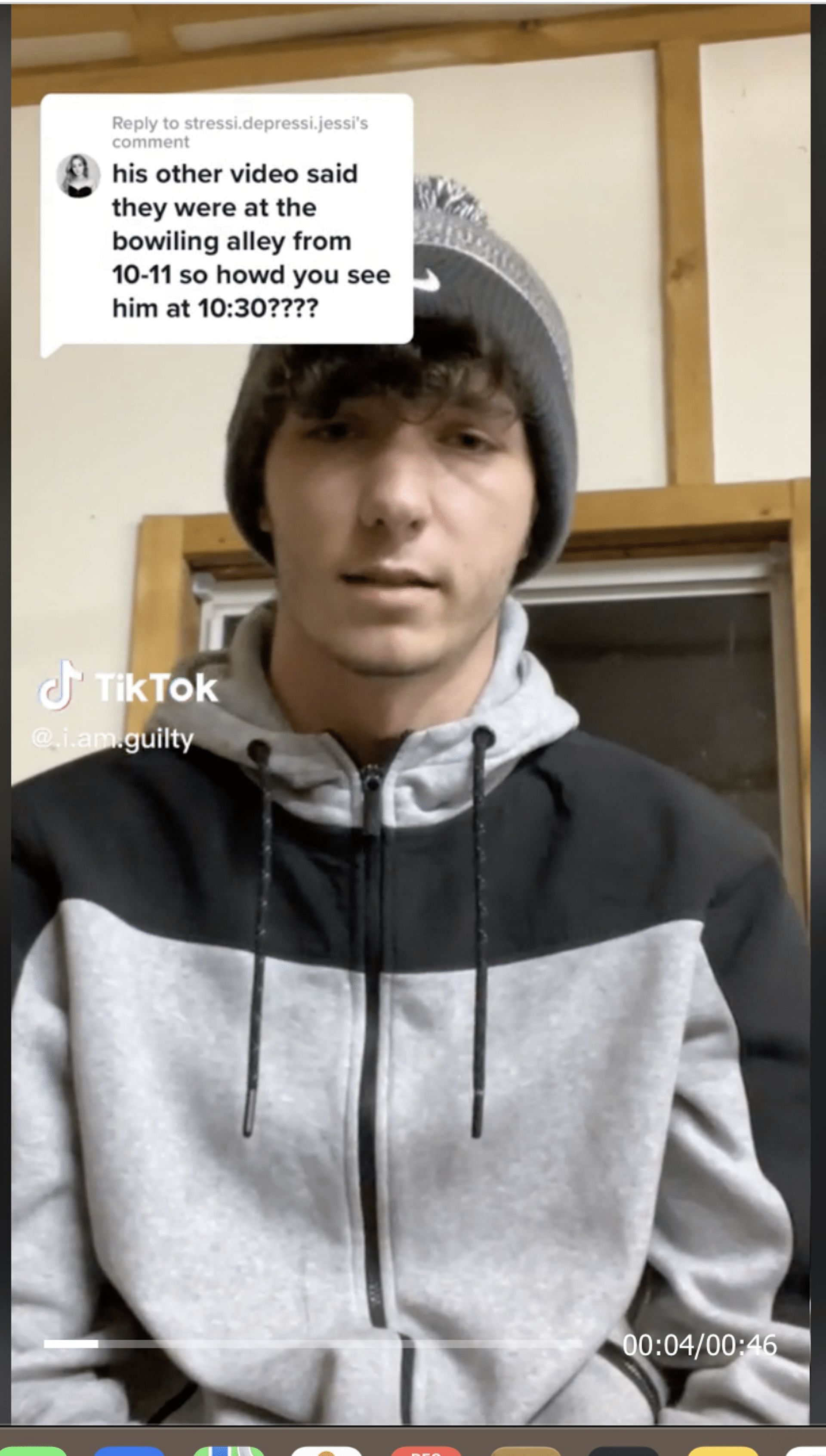 Daniel clarified by claiming that he was with Melissa from 10 to 11, and they both were no where near the brother when he was murdered. (Image via TikTok)