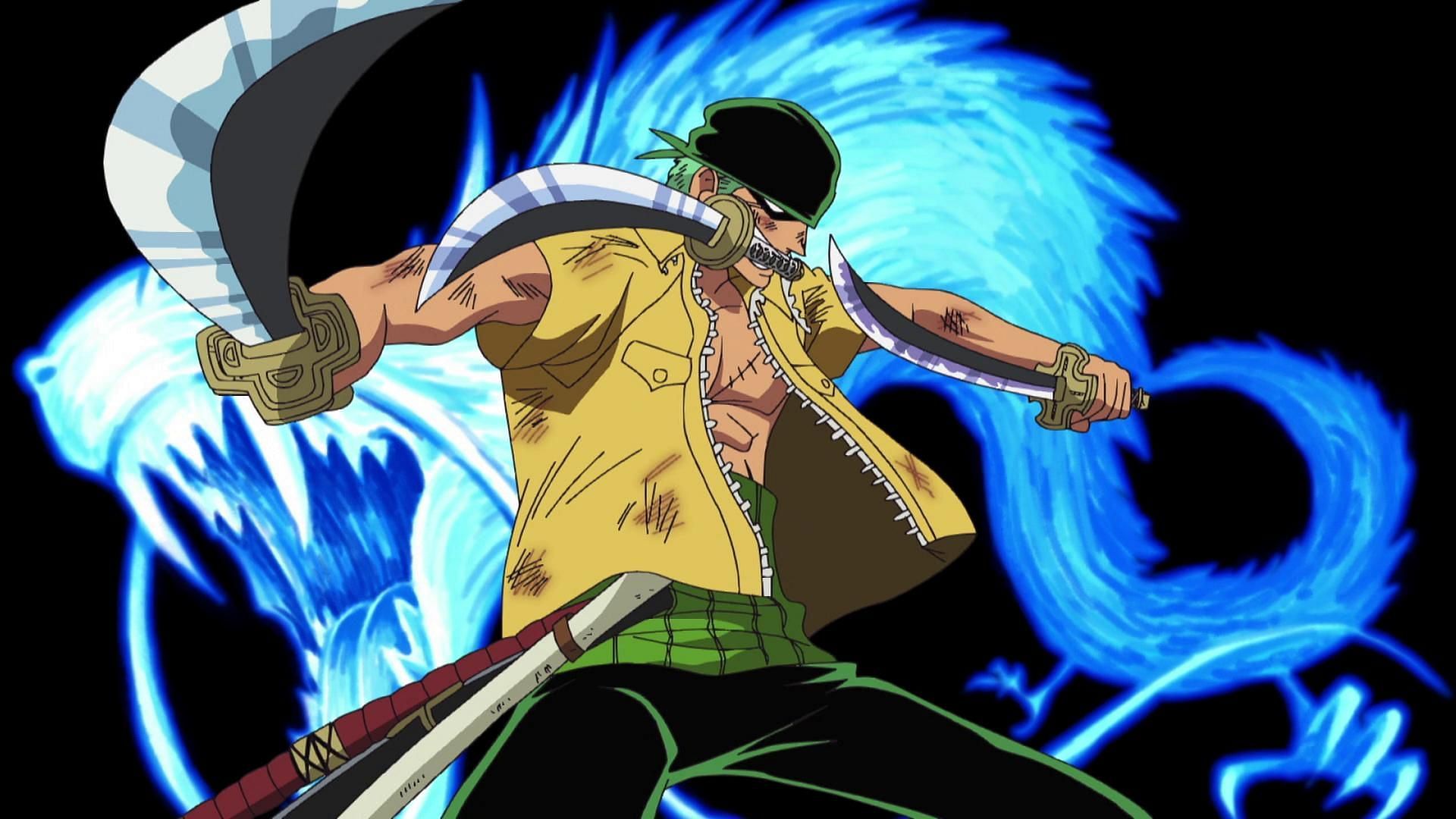 In Enies Lobby, Zoro revealed the outstanding Nine Sword Style (Image via Toei Animation, One Piece)