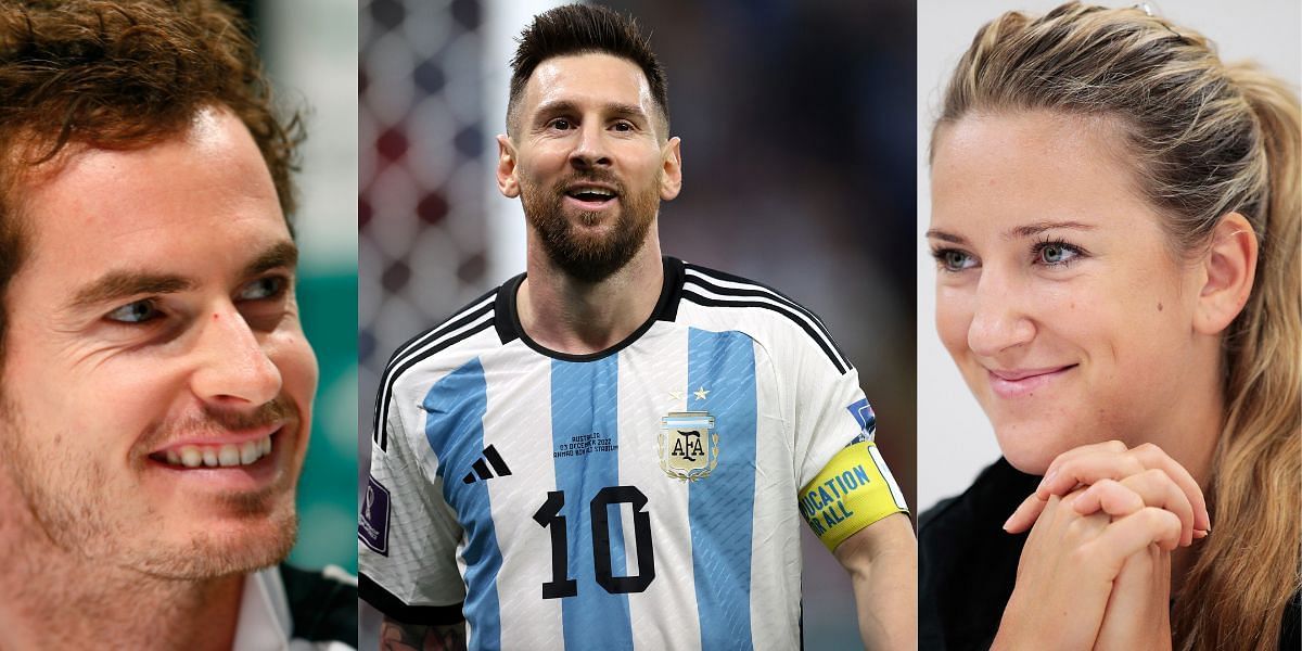 Andy Murray and Victoria Azarenka lavished praised Lionel Messi (C) for his performance against Australia at the 2022 FIFA World Cup in Qatar.