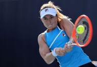 Nadia Podoroska in action at the Tokyo Olympics