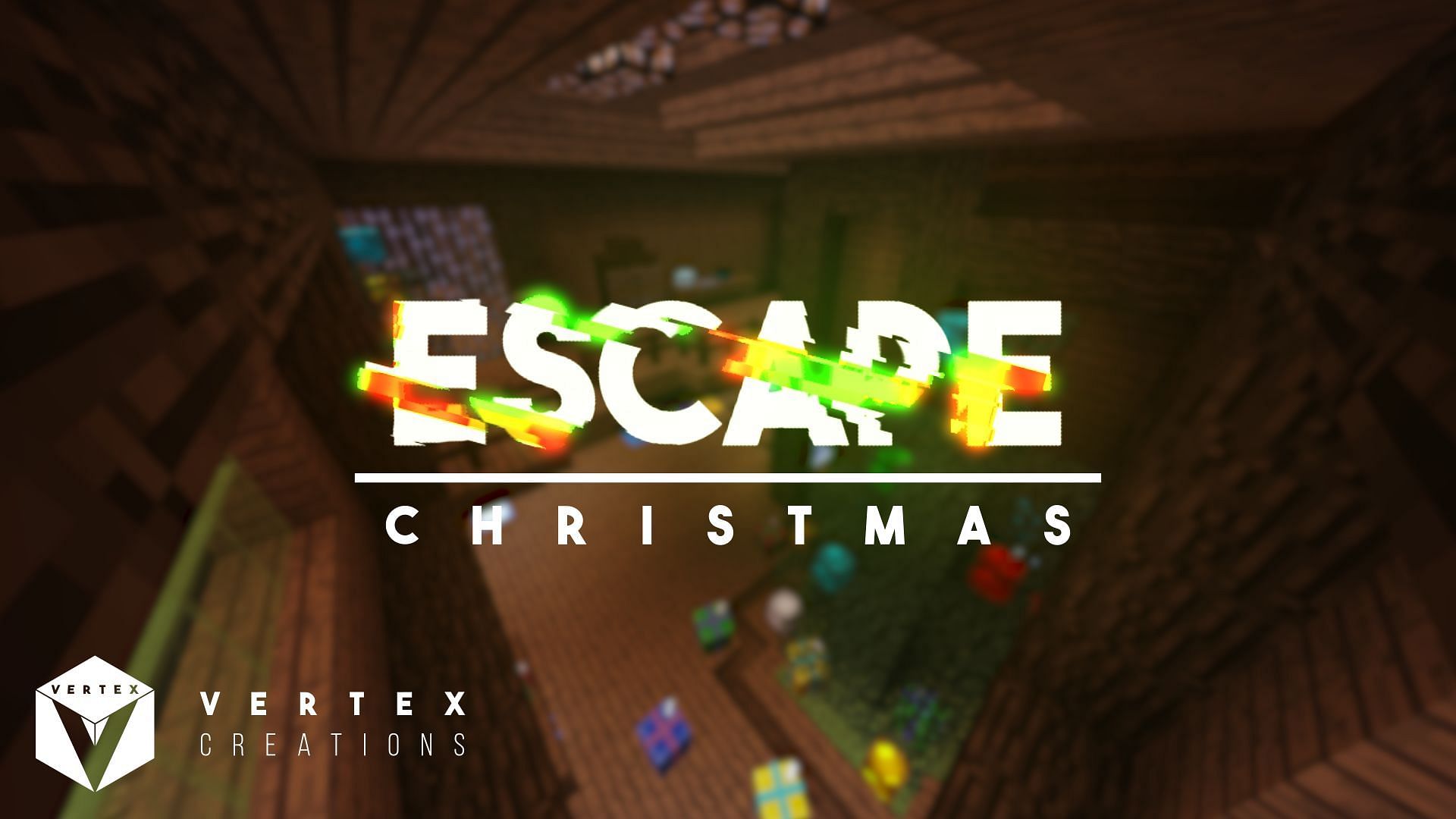 Escape Christmas&#039; logo for Minecraft 1.12.2 (Image via Vertex Creations/Minecraft Maps)