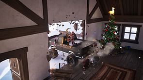 How to run over holiday decorations with vehicles in Fortnite