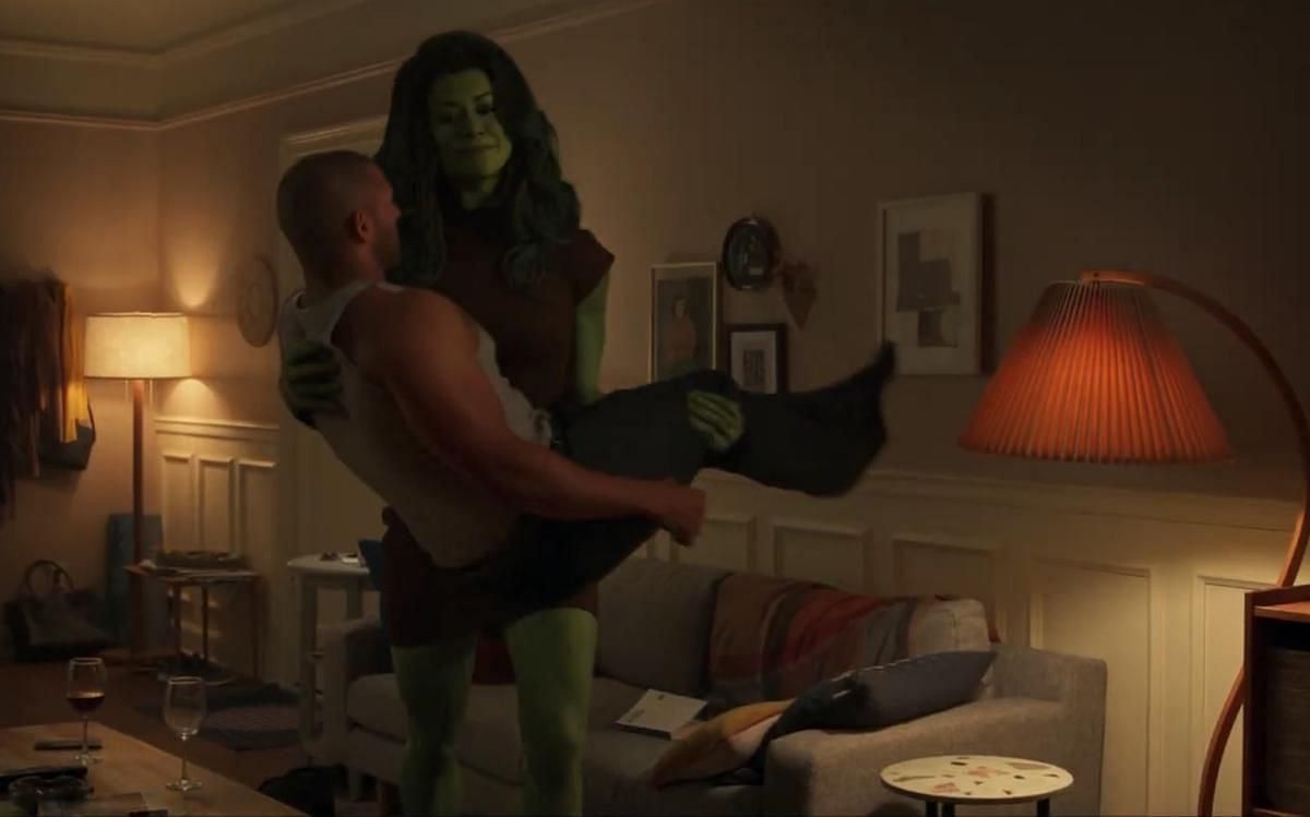 She-Hulk has some funny moments (Image credit Disney+ and The Hindu)