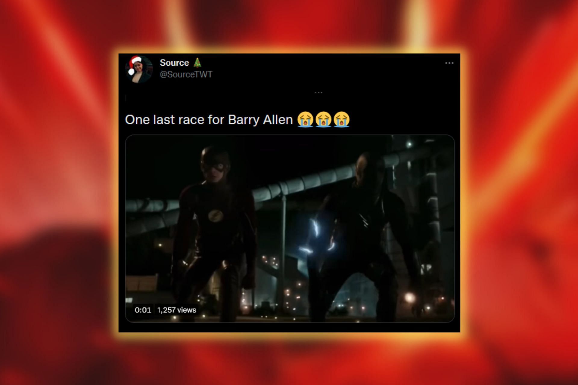 A fan&#039;s reaction to The Flash season 9 airing on February 8 (Image via Twitter/Sportskeeda)