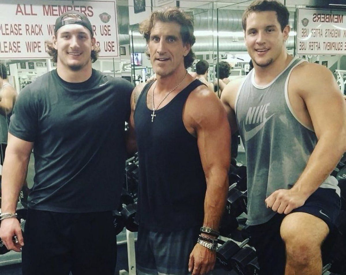 Nick Bosa with his father and brother