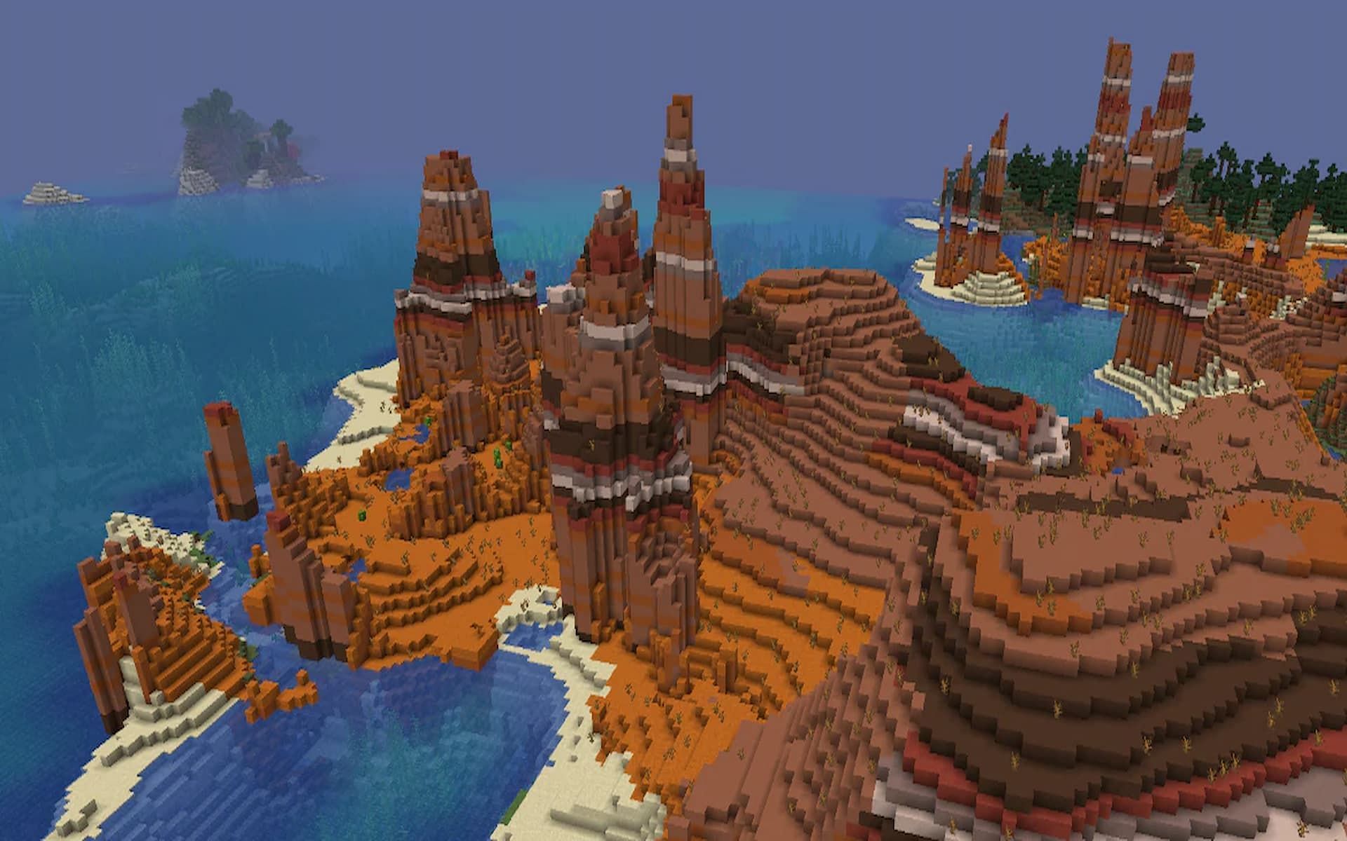 Players can find lots of wealth in the badlands (Image via Minecraft.net)