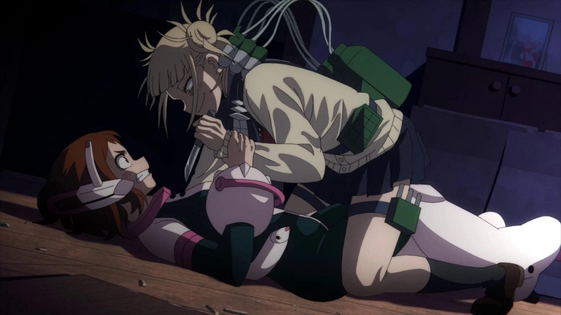 Uraraka and Himiko as seen in the anime (Image via Bones)
