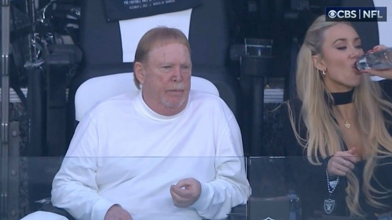 Las Vegas Raiders team owner Mark Davis was seen watching Sunday