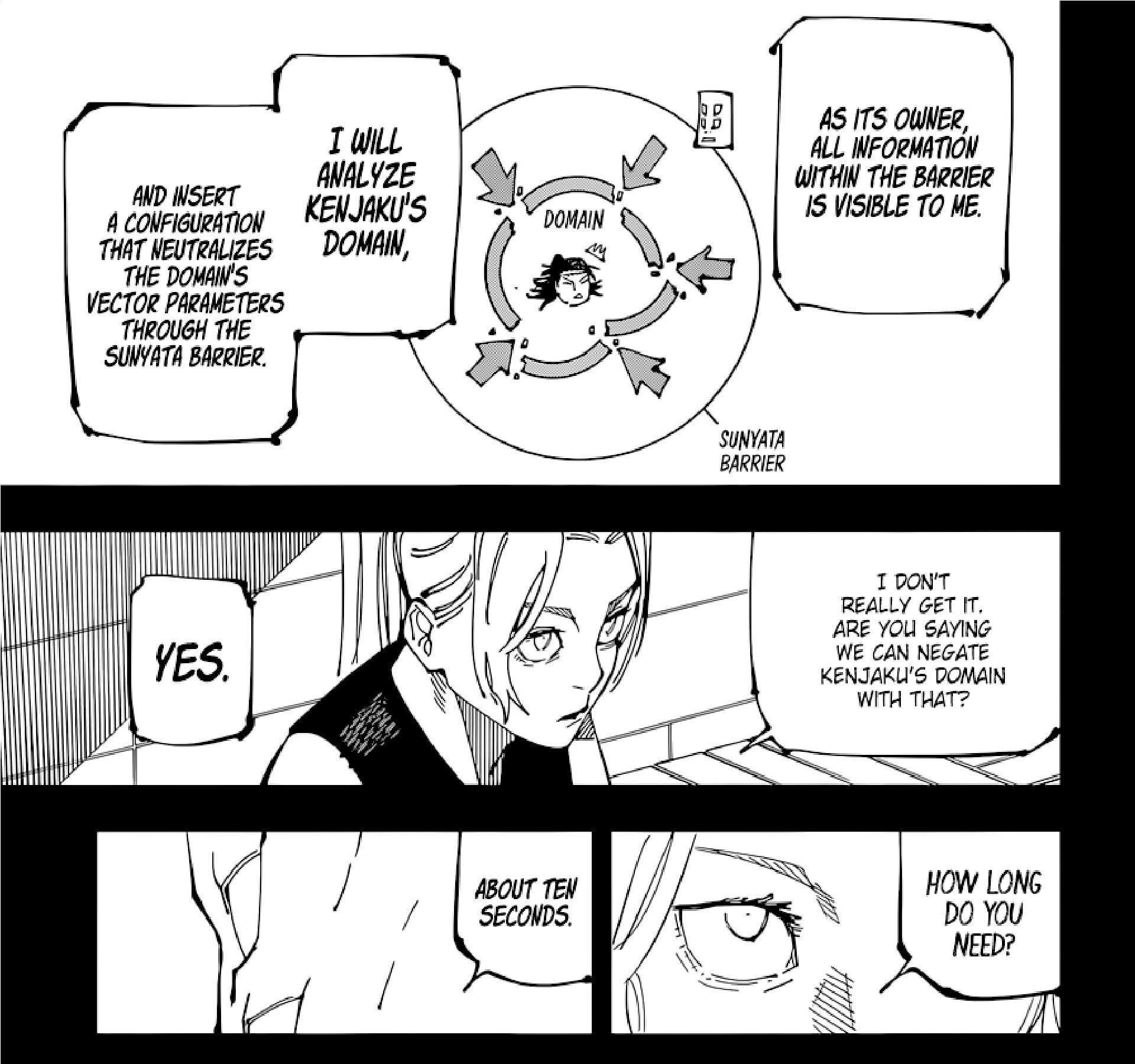 Entering and exiting Barriers as explained by Kenjaku in chapter