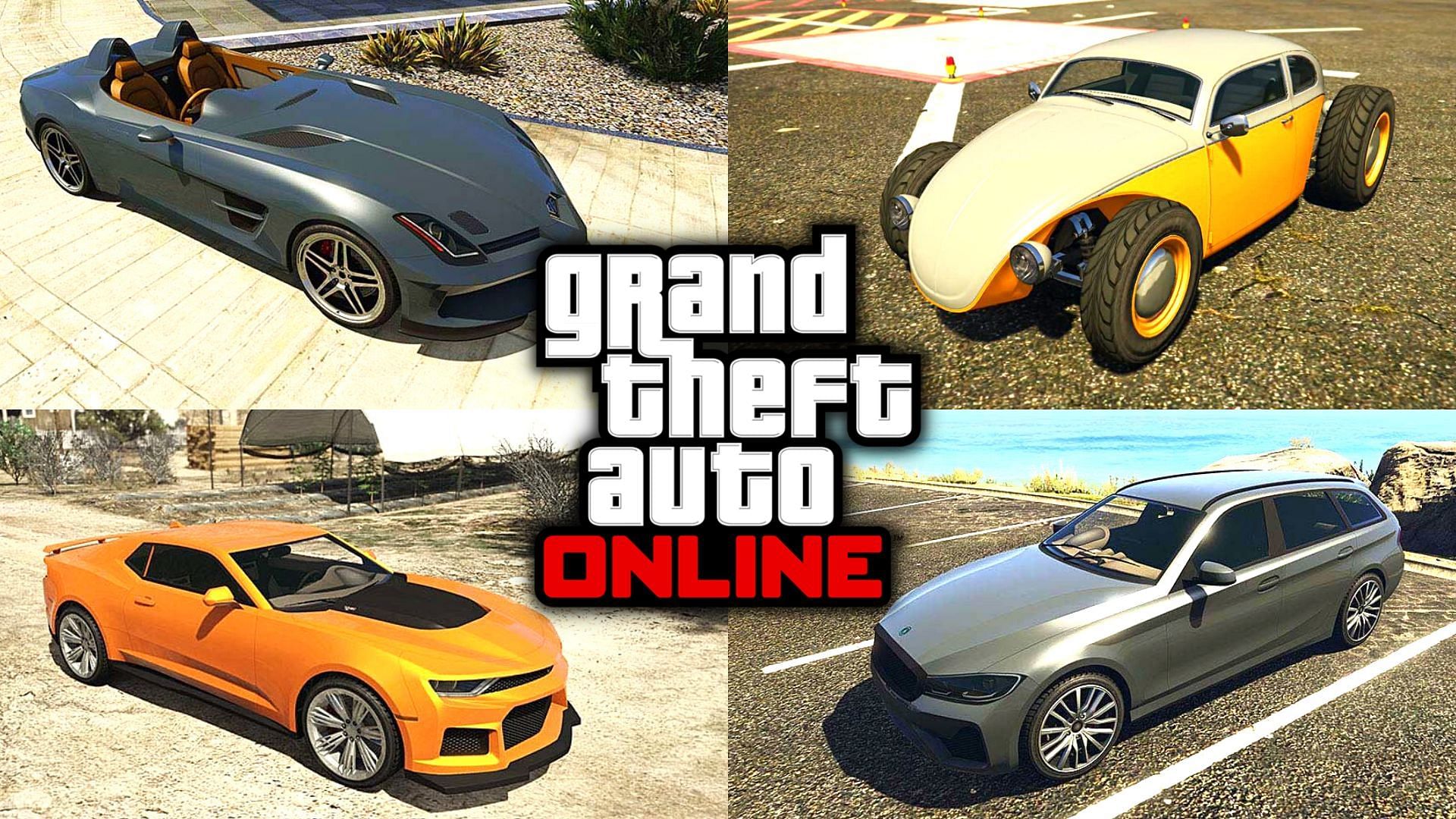A list of five best GTA Online cars that were added as part of The Criminal Enterprises DLC drip-feed (Image via Rockstar Games)