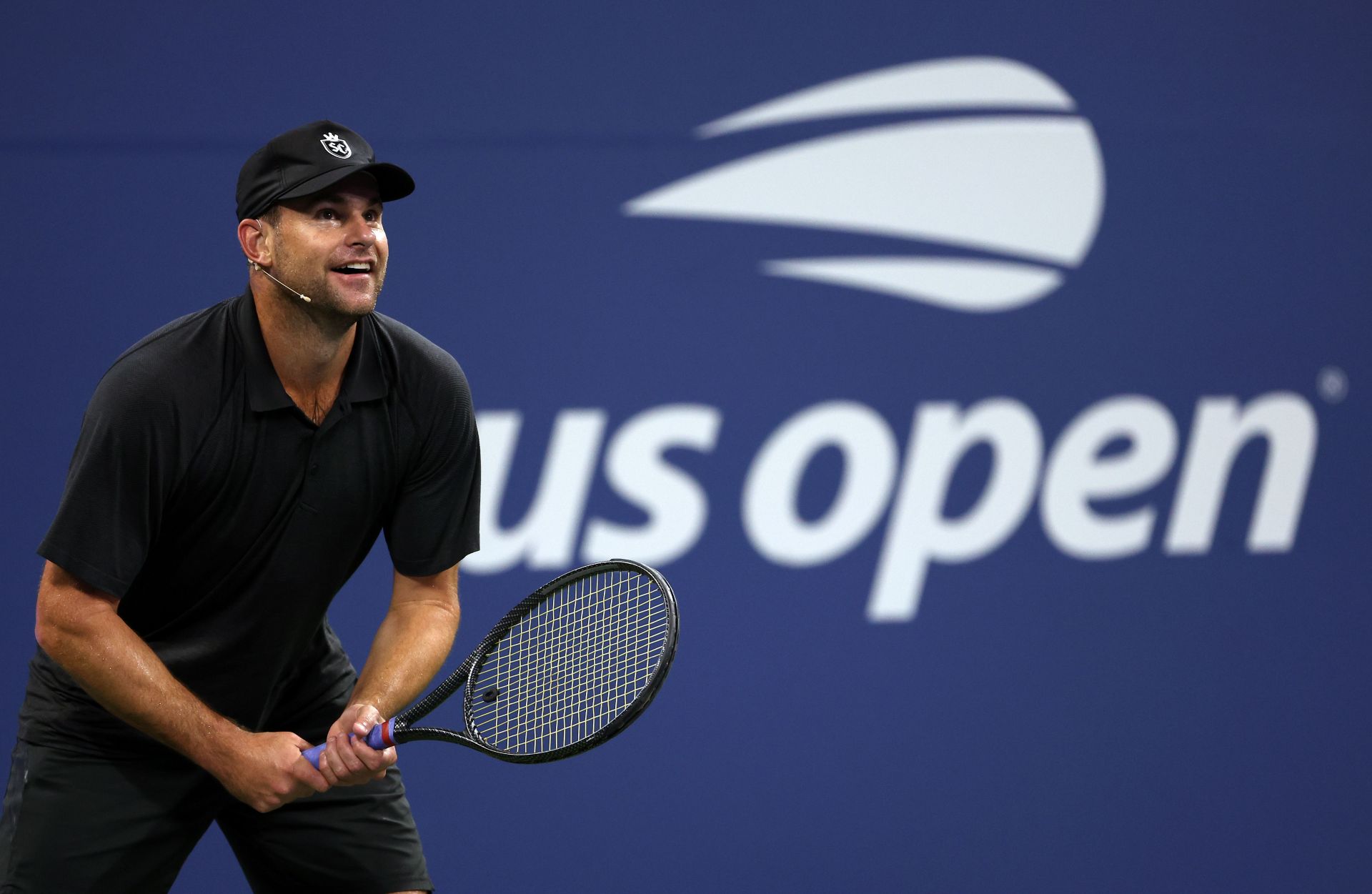 Andy Roddick during an exhibition match ahead of the 2022 US Open