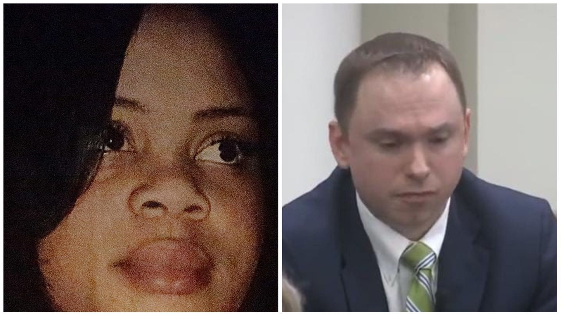 Former Texas cop was found guilty of manslaughter in the 2019 death of Atatiana Jefferson (Images via Twitter @/ajplus @courtTV)