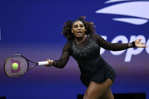 Serena Williams in action at the 2022 US Open.