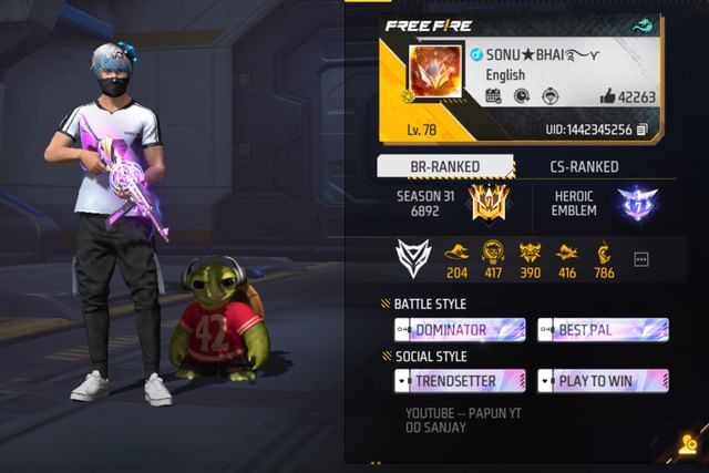 What is Star Gamers' Free Fire ID? Stats, guild, rank, YouTube earnings ...