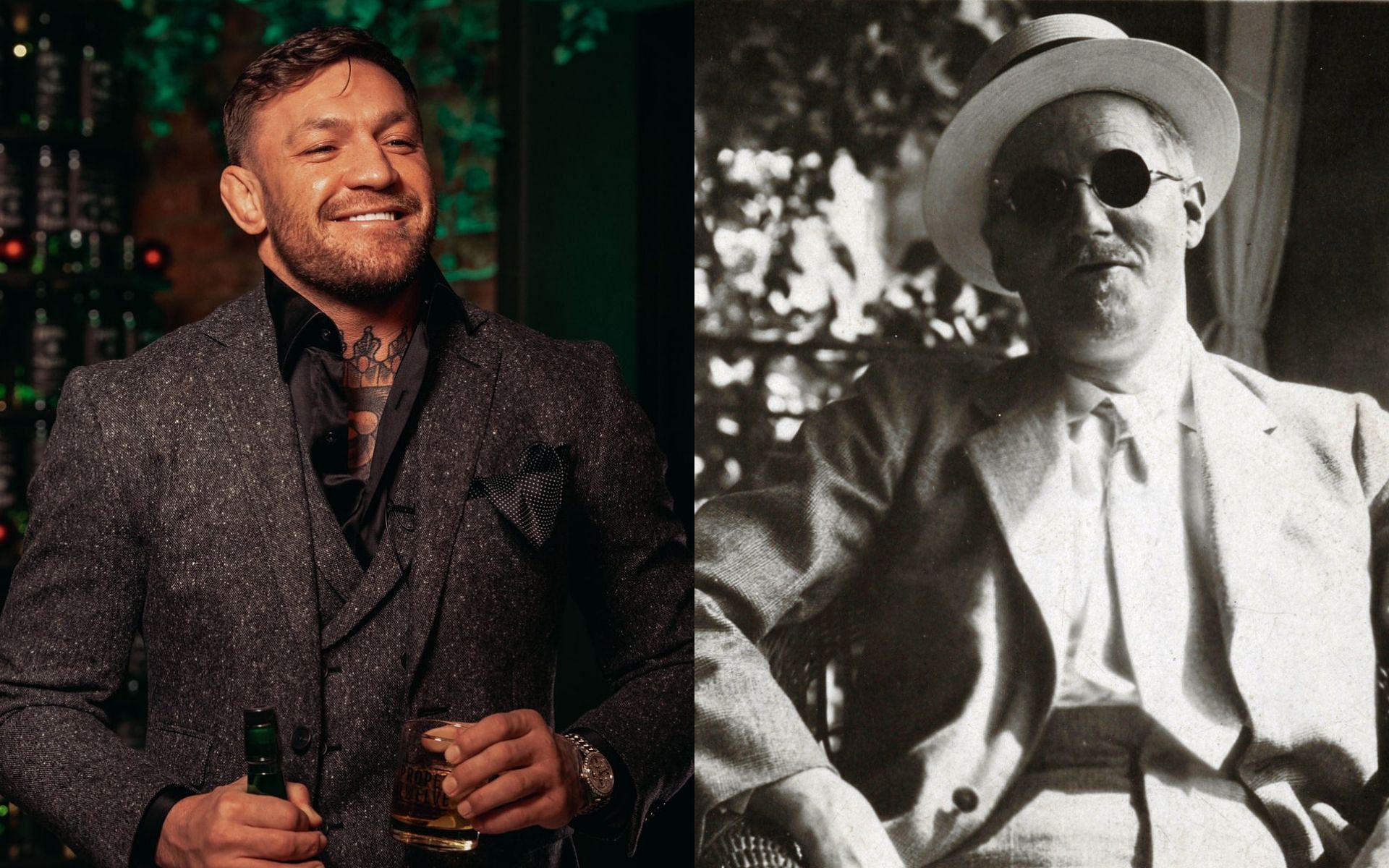 Conor McGregor [Left] James Joyce [Right] [Images courtesy: @TheNotoriousMMA and @JJ_Gazette (Twitter)]