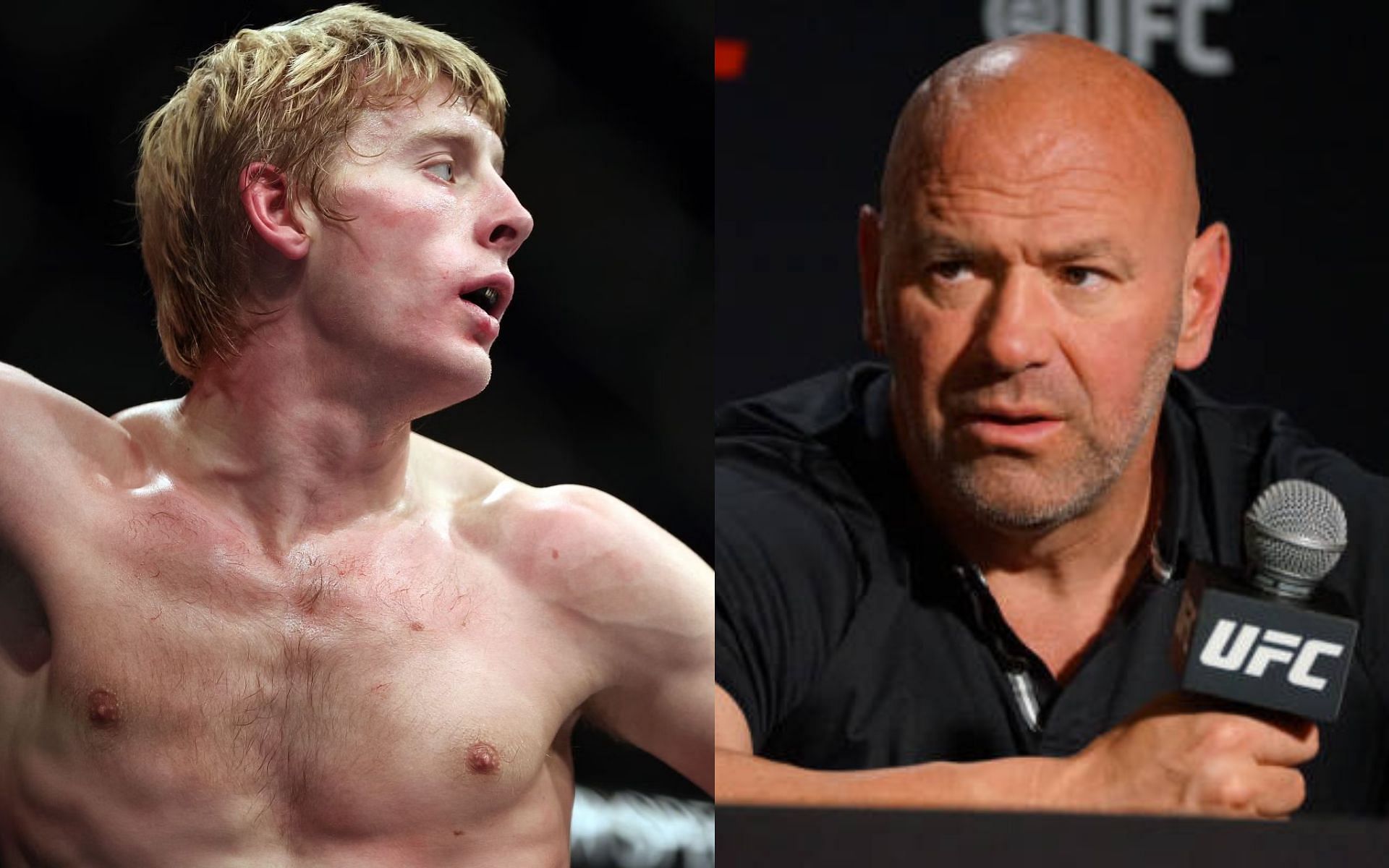 Paddy pimblett (left) and Dana White (right)