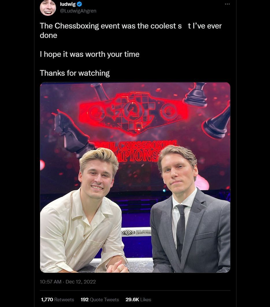 Ludwig leaks jaw-dropping cost of Mogul Chessboxing Championship - Dot  Esports