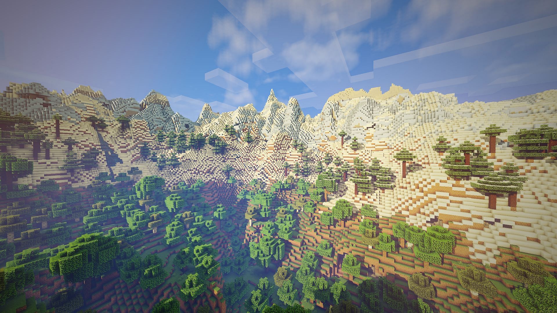 This picture is taken with RedHat shaders activated on Minecraft 1.19.3 (Image via Mojang)