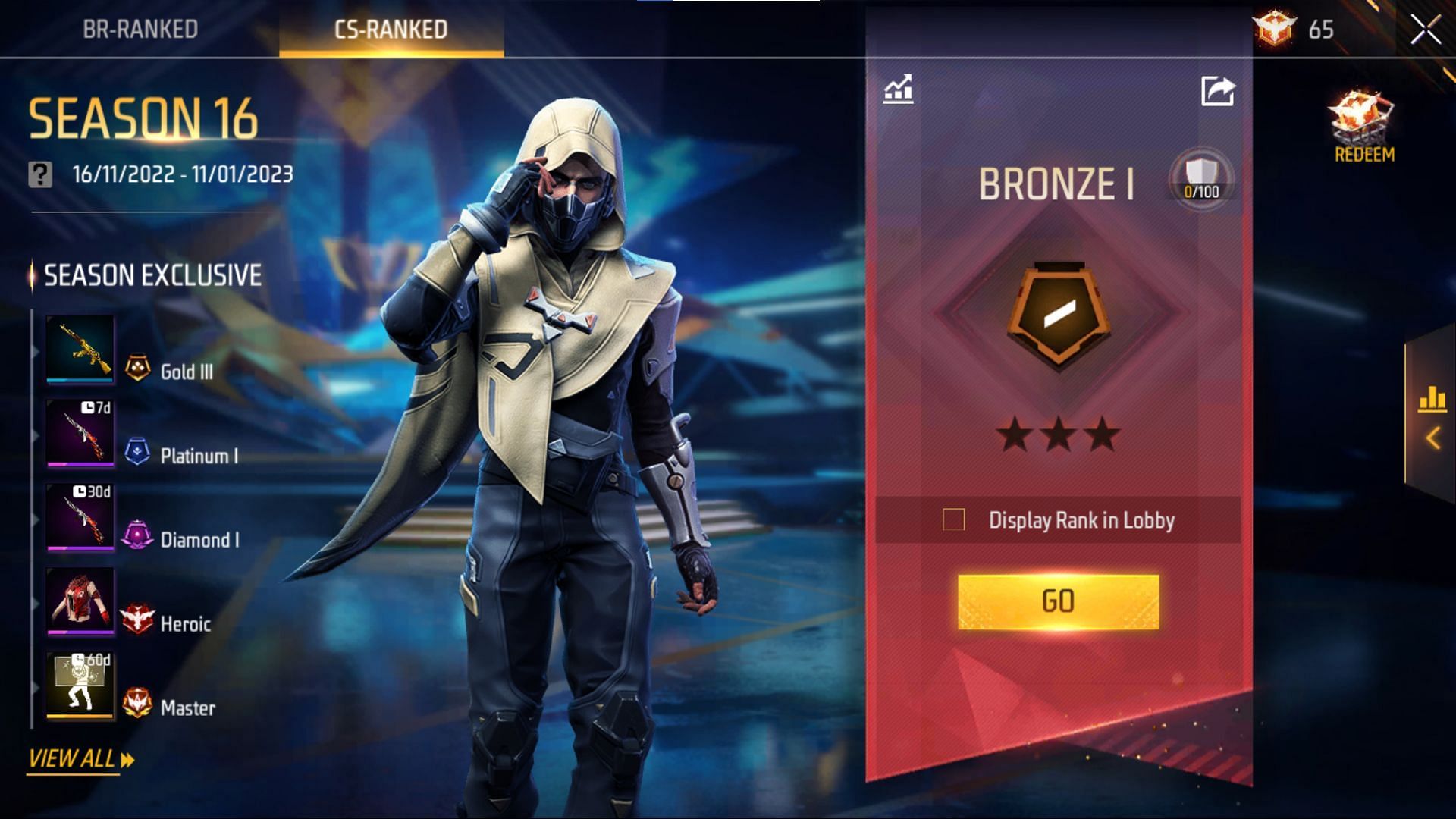 Free Fire MAX के क्लैश स्क्वाड सीजन का अंत 11 जनवरी को होगा (Image via Garena)