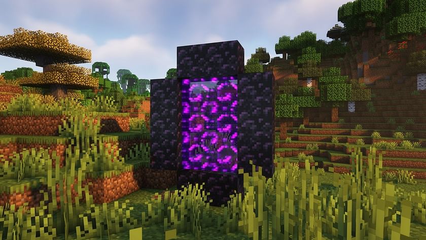 A nether portal (Image via Mojang)