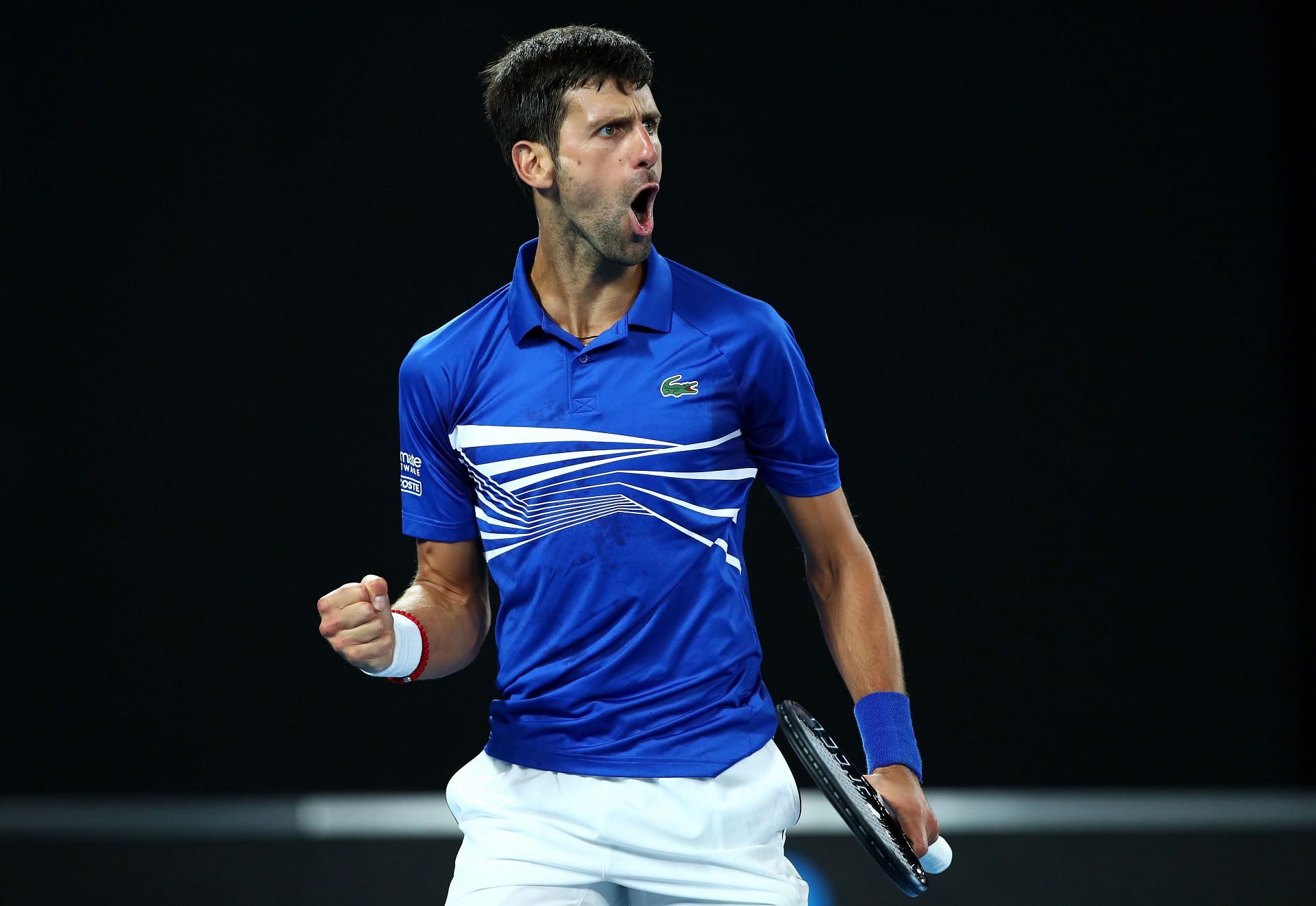 Novak Djokovic in action at the 2019 Australian Open