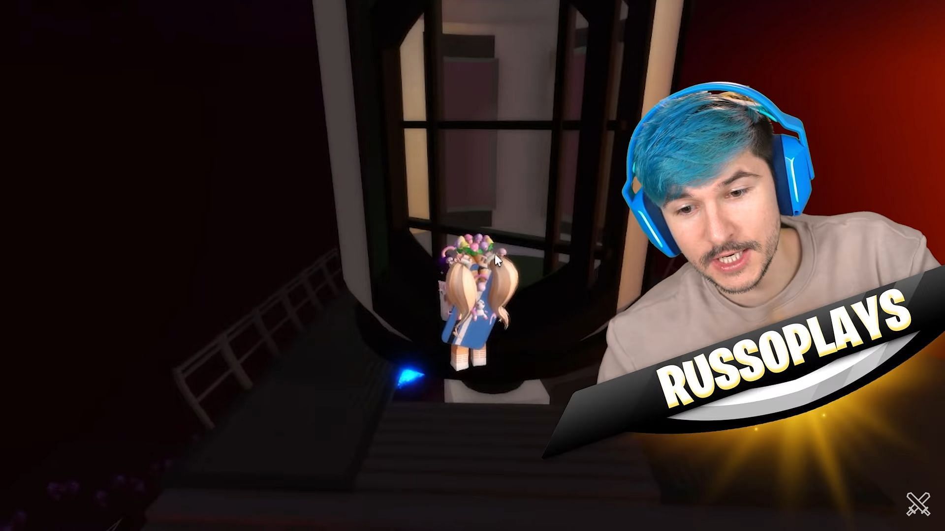 iamSanna entering the pod with Russo stating, &quot;She made it to the pod&quot; (Image via Roblox Battles YouTube)