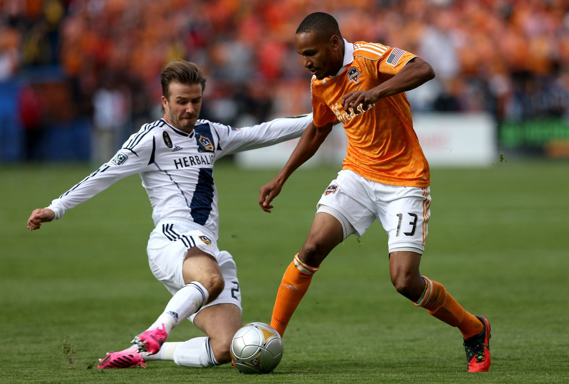 David Beckham in action for Los Angeles Galaxy