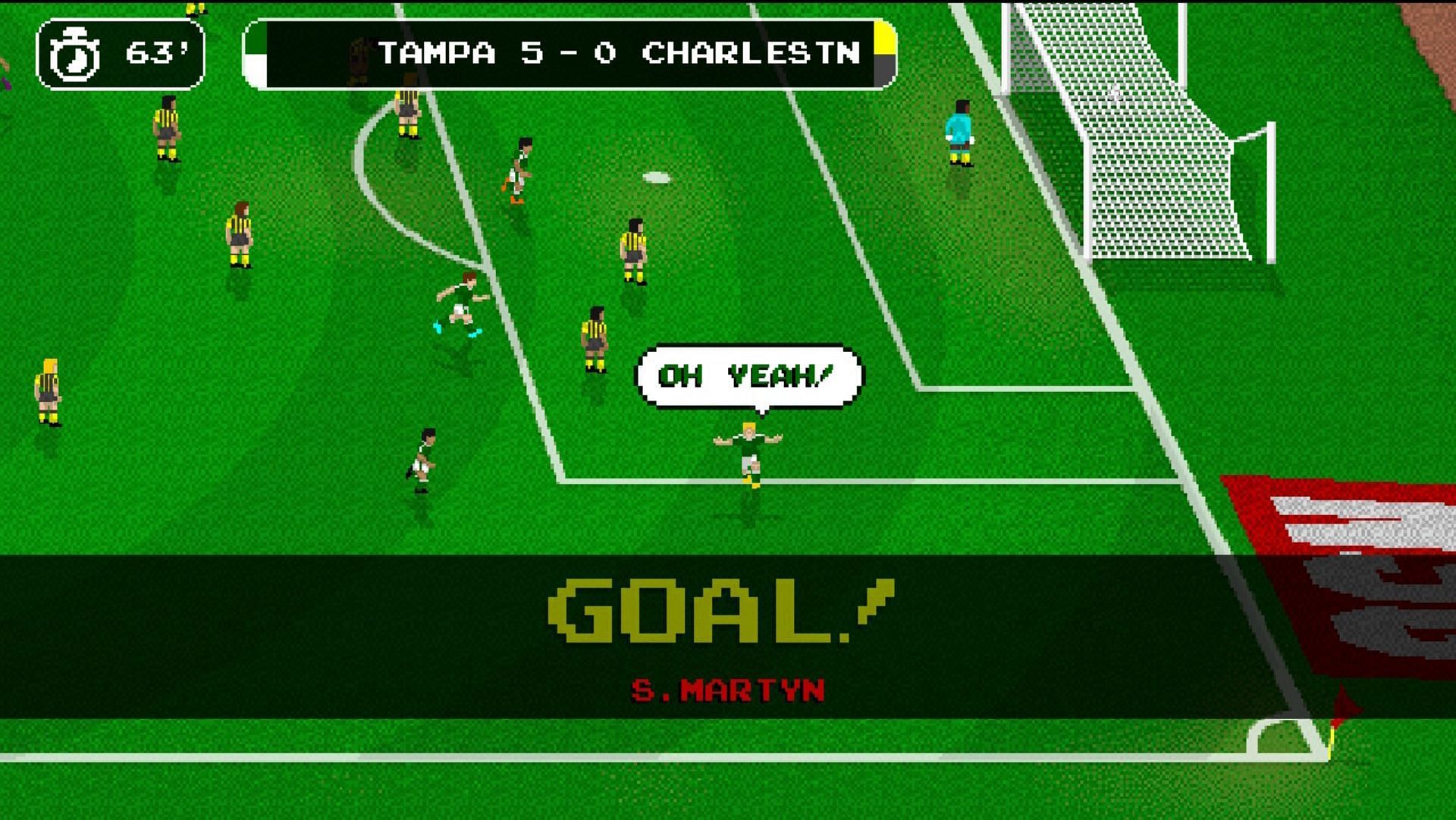 Retro Goal, the brand new arcade soccer title for Nintendo Switch (Image via New Star Games)